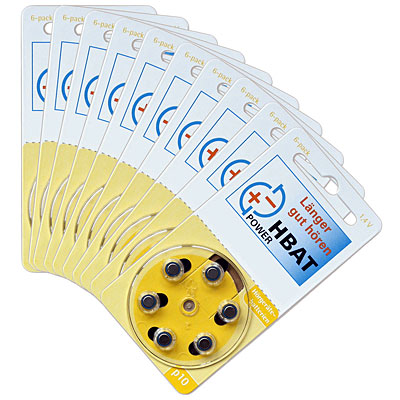 60 x Hörgerätebatterien 1,45 V