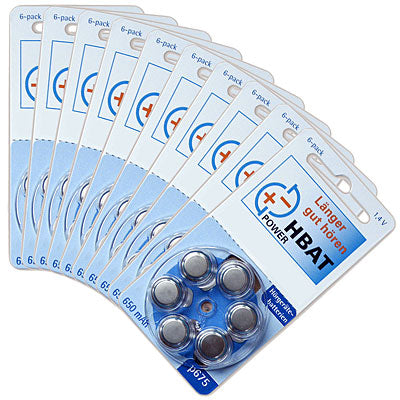 60 x Hörgerätebatterien 1,45 V